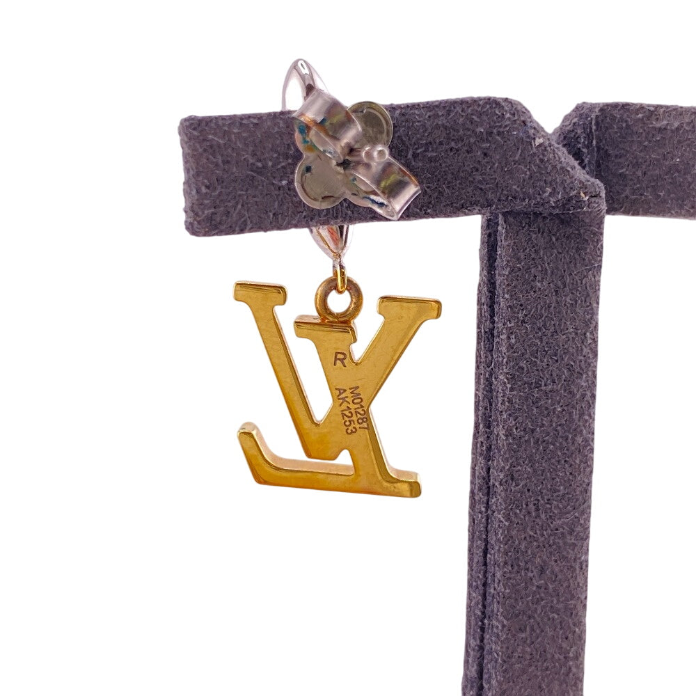 Louis Vuitton Pierce M01287 Gold Plated Gold Pierce Pendant Lv Iconic Flower Women