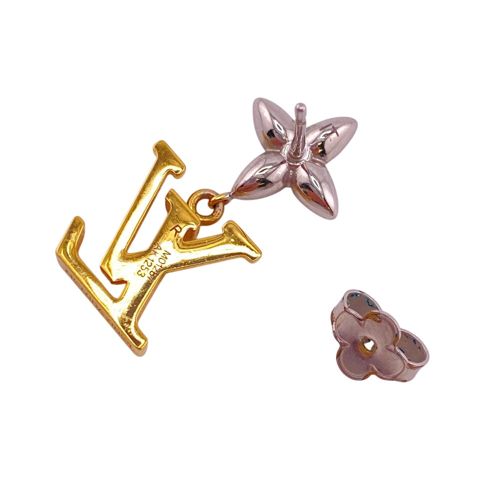 Louis Vuitton Pierce M01287 Gold Plated Gold Pierce Pendant Lv Iconic Flower Women