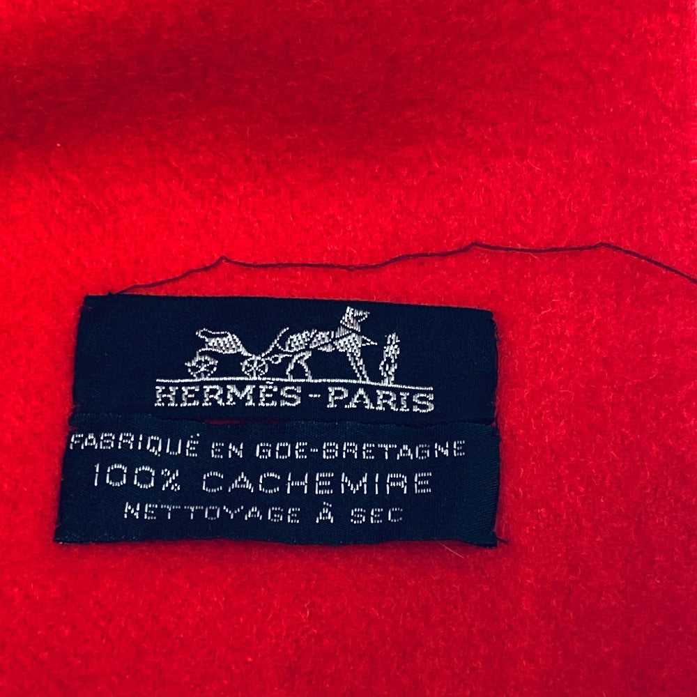 Hermes Scarf Cashmere Red Logo Women(Unisex)
