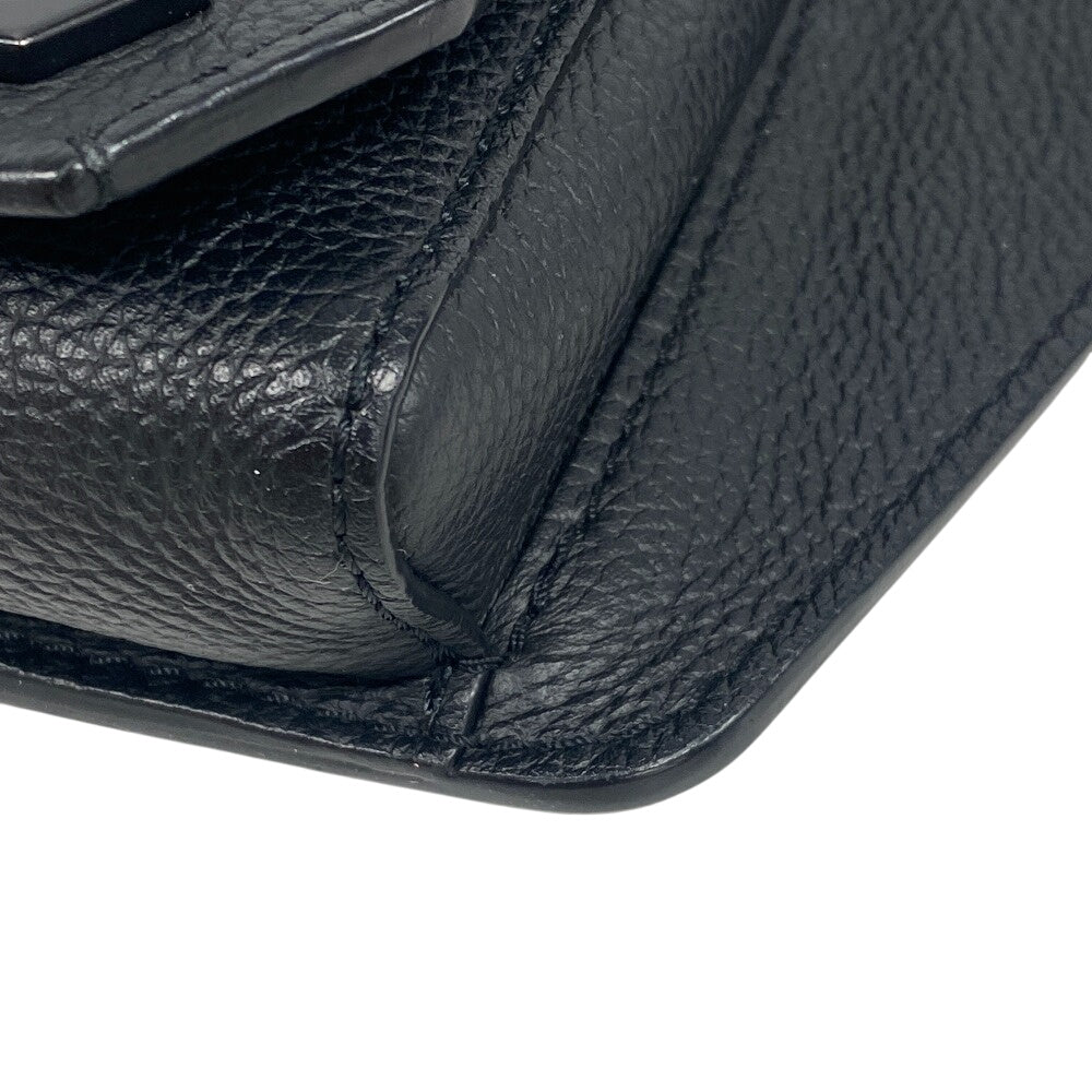 Louis Vuitton Shoulder Bag M57081 Grain Calfskin Leather Black Lv Aerogram Takeoff Sling Mens