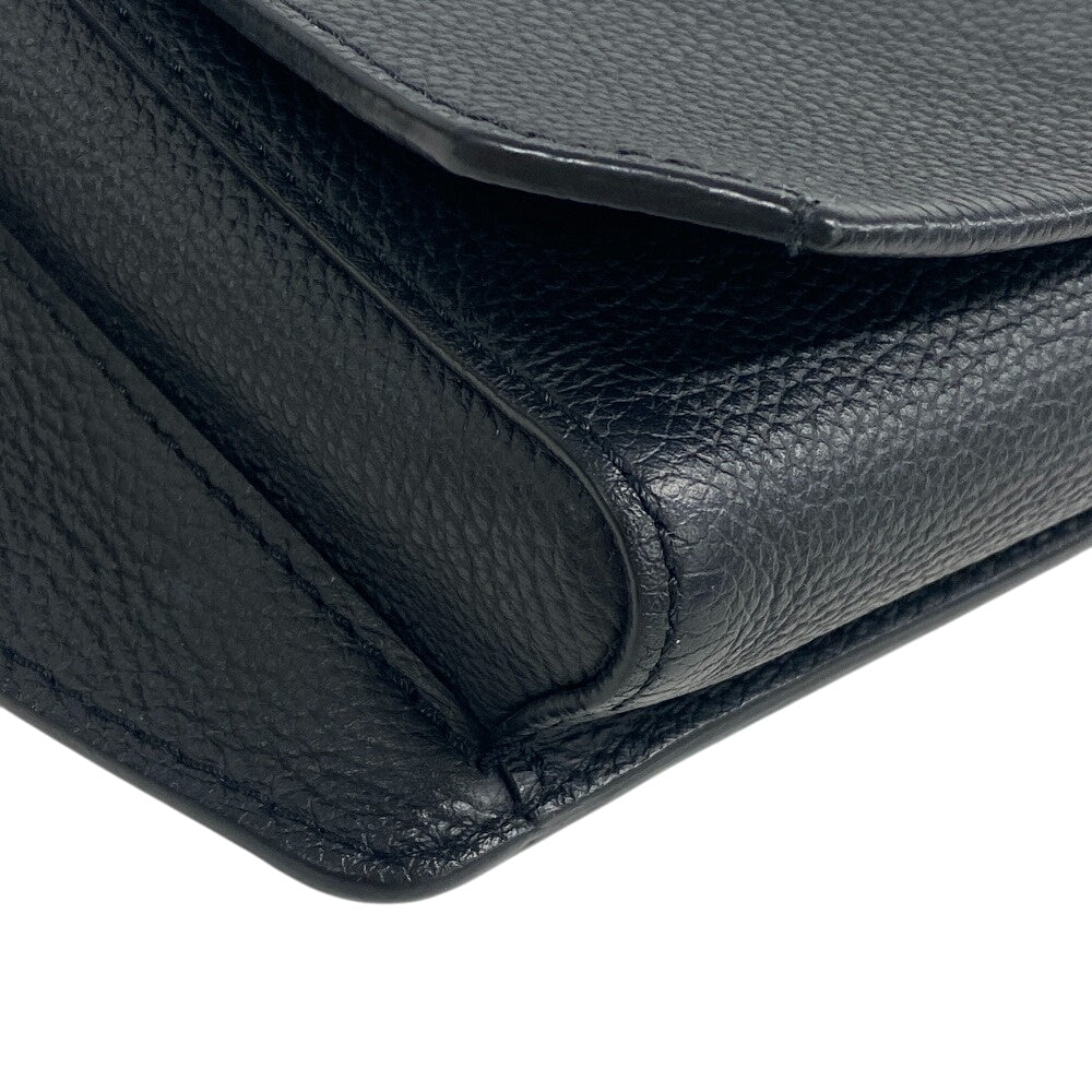 Louis Vuitton Shoulder Bag M57081 Grain Calfskin Leather Black Lv Aerogram Takeoff Sling Mens