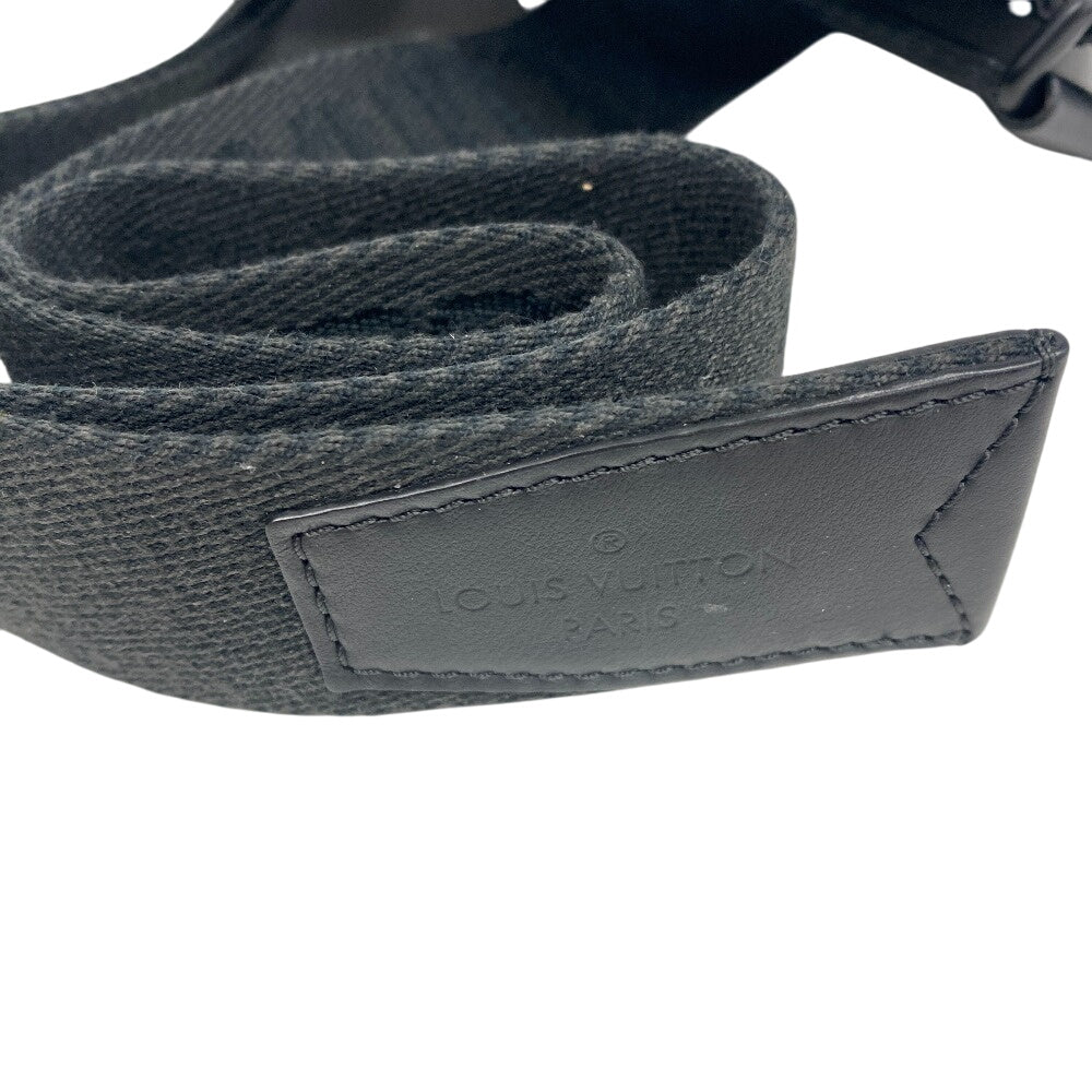 Louis Vuitton Shoulder Bag M57081 Grain Calfskin Leather Black Lv Aerogram Takeoff Sling Mens