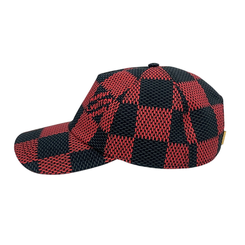 Louis Vuitton Cap M7360L Cotton, Nylon Red Damier Pop Cap Damier Women(Unisex)
