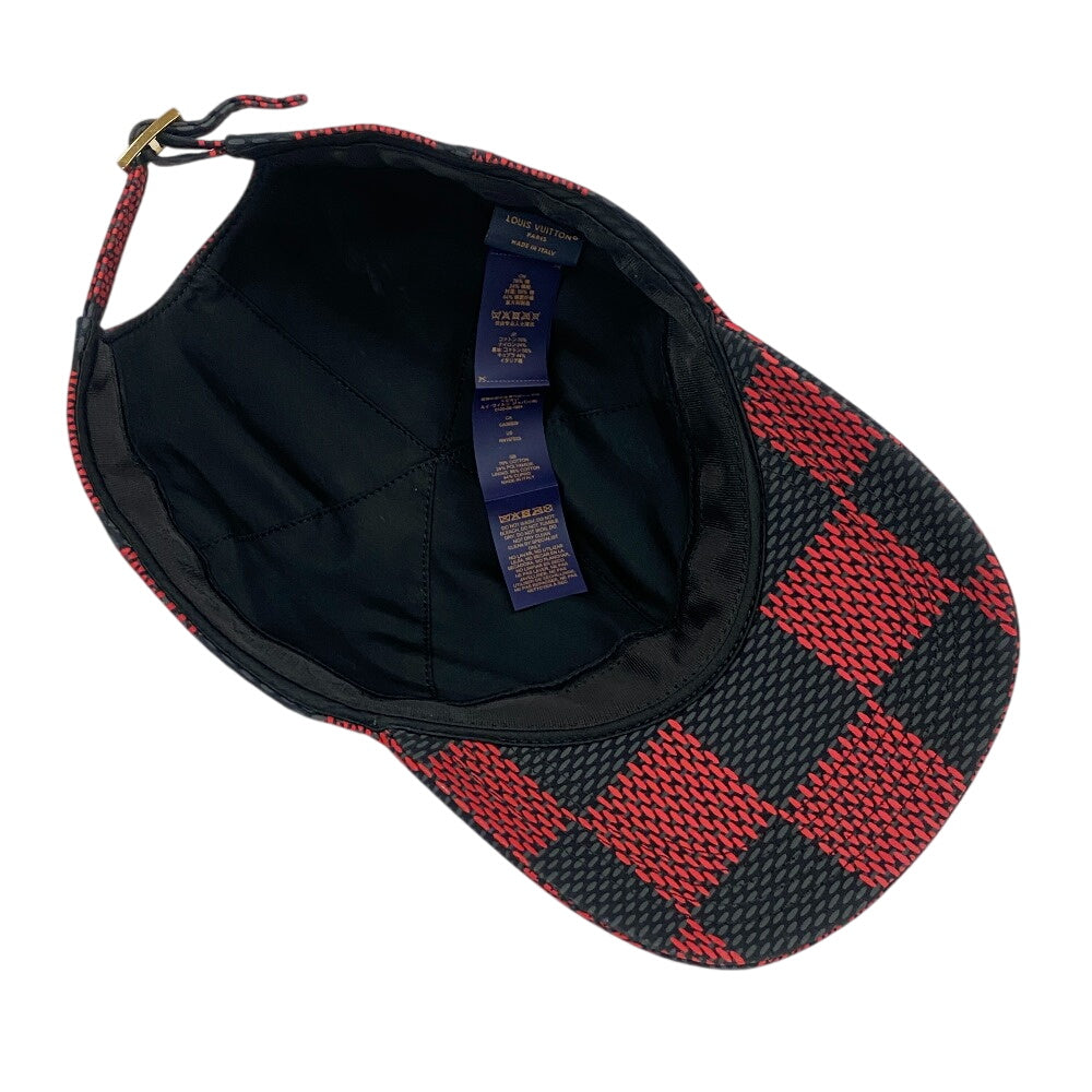 Louis Vuitton Cap M7360L Cotton, Nylon Red Damier Pop Cap Damier Women(Unisex)