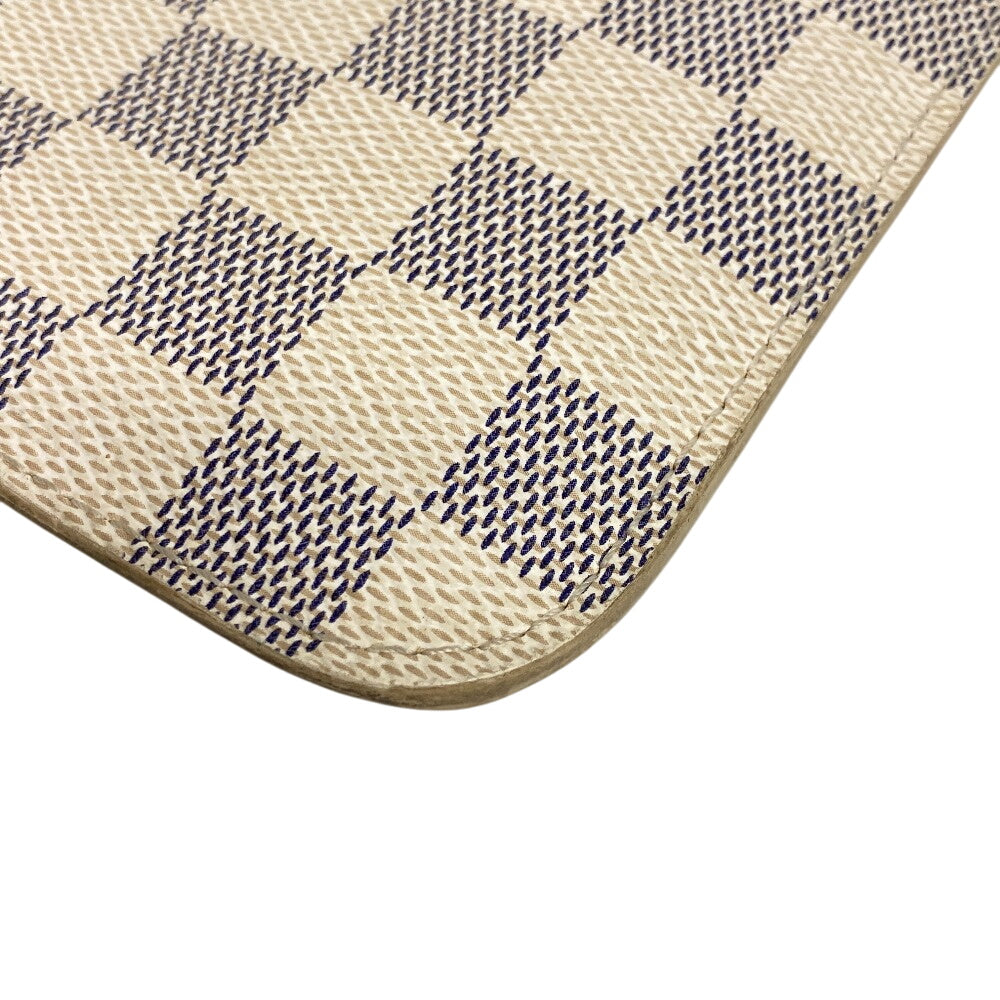Louis Vuitton Pouch N41361 Leather White Damier Azur Never Full Women(Unisex)