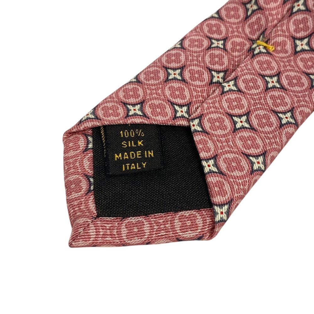 Louis Vuitton Tie Silk Pink Tie Monogram Flower Mens