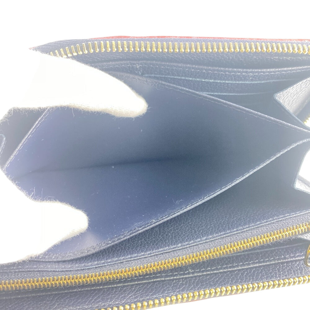 Louis Vuitton Long Wallet Purse M69415 Leather Navy Zip Around Portefeuille Monogram Ann Platt