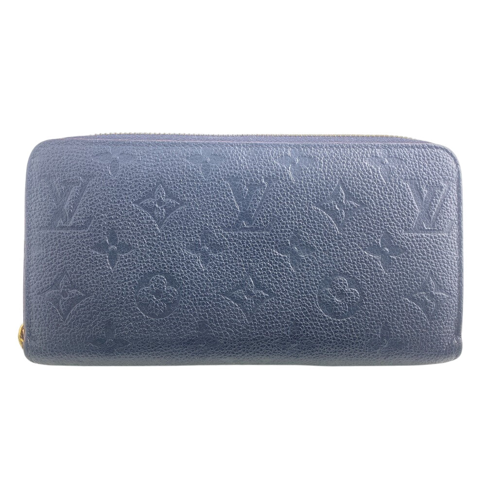 Louis Vuitton Long Wallet Purse M69415 Leather Navy Zip Around Portefeuille Monogram Ann Platt