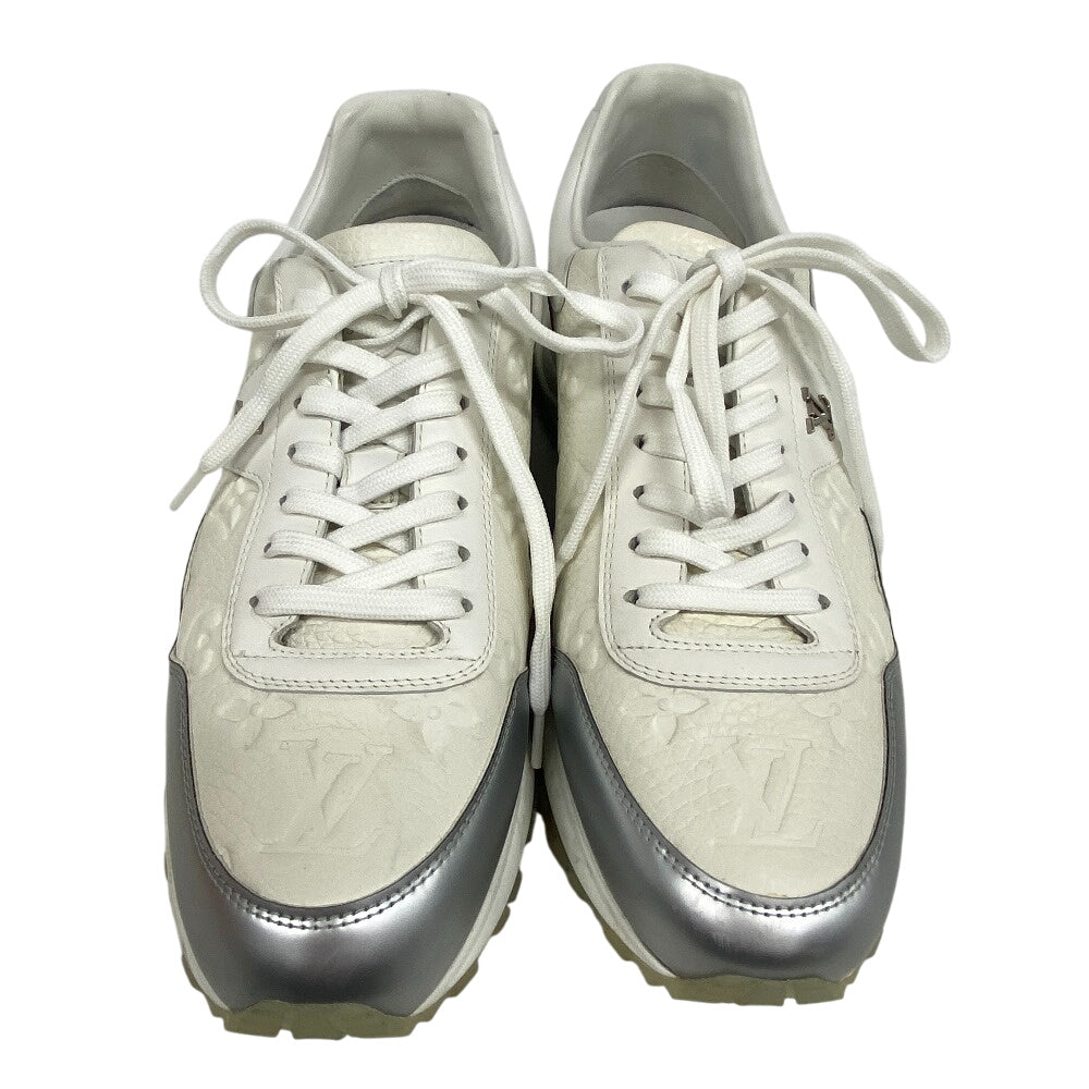 Louis Vuitton Sneakers Go0261 Leather White Monogram Ann Platt Runaway Line Mens 6.5