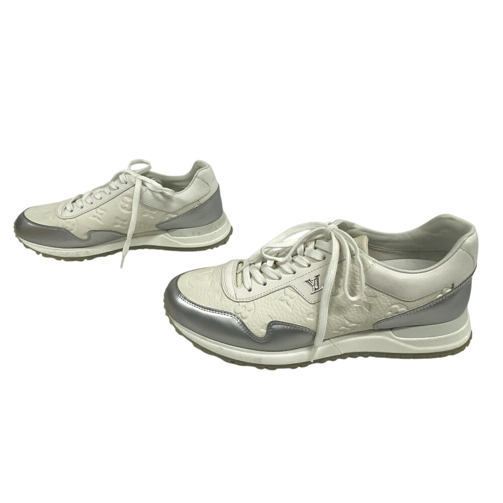 Louis Vuitton Sneakers Go0261 Leather White Monogram Ann Platt Runaway Line Mens 6.5