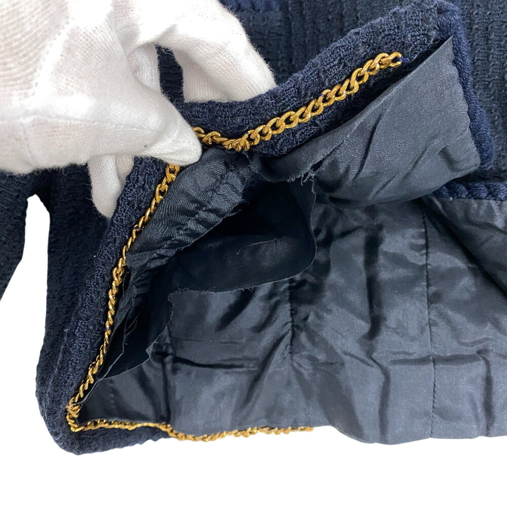 Chanel Setup Bvxcz Wool, Silk Navy Lion Chain Veste Women 38