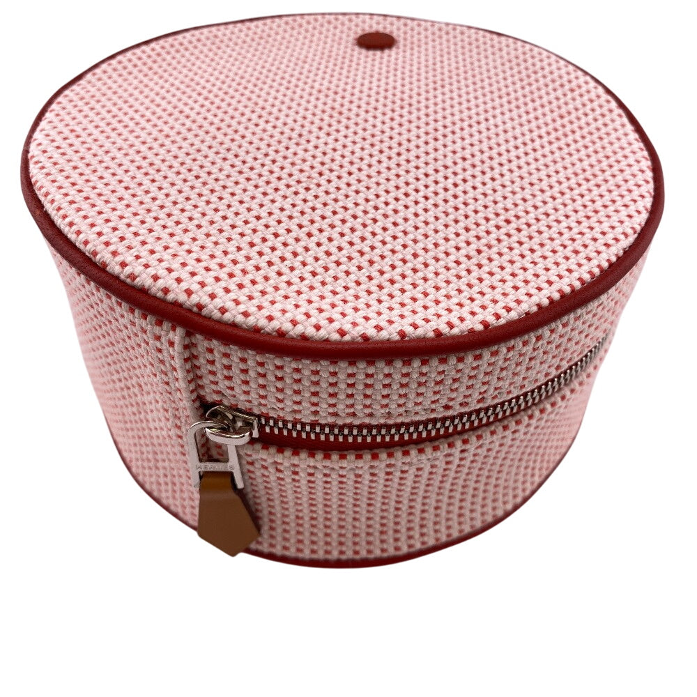 Hermes Pouch Canvas Red Evasion Women