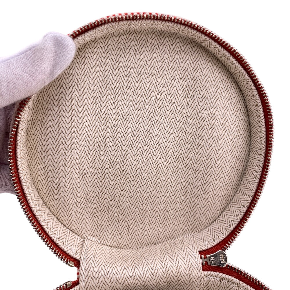 Hermes Pouch Canvas Red Evasion Women