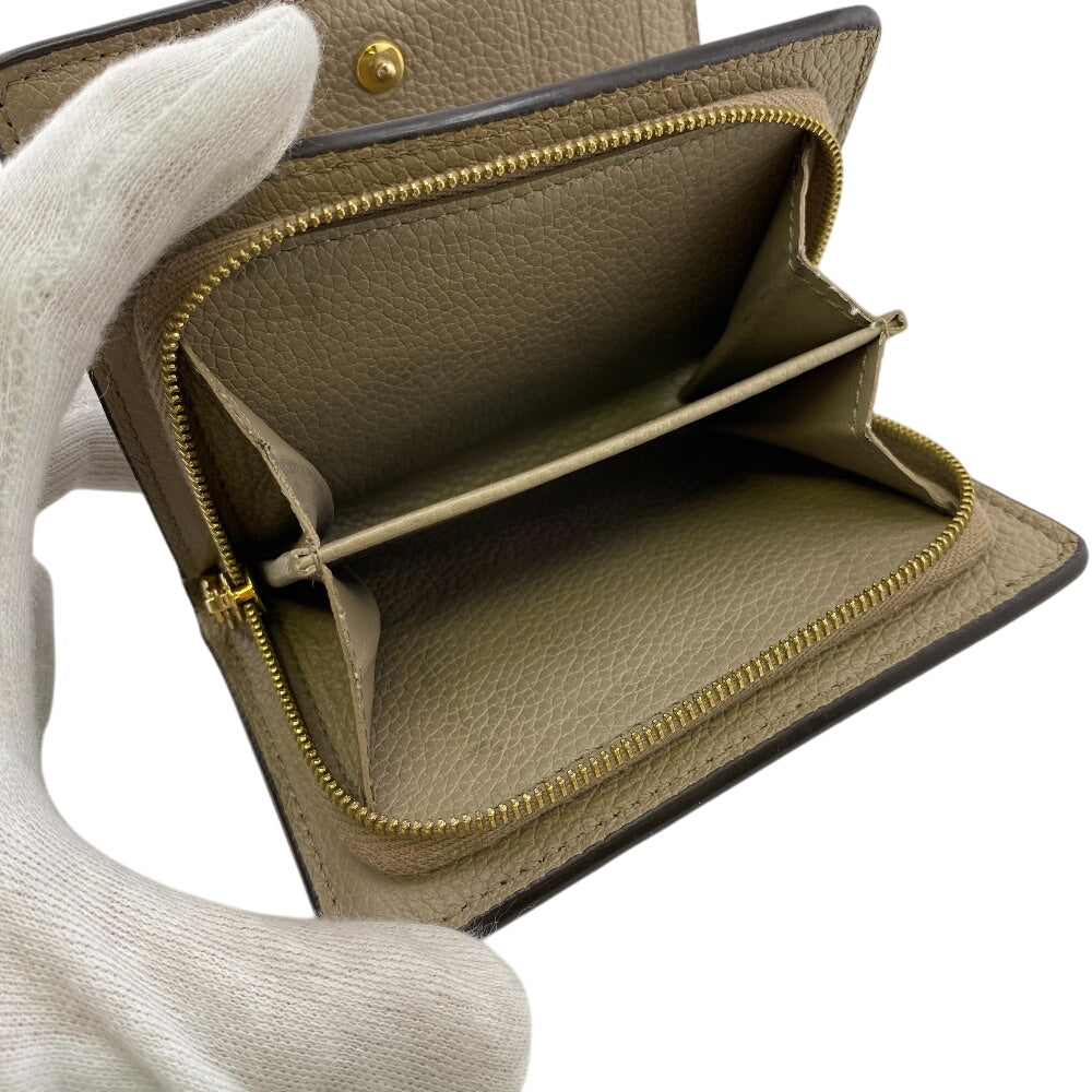 Louis Vuitton Tri-Fold Wallet M80152 Leather Beige Portefeuille Monogram Ann Platt Claire Women