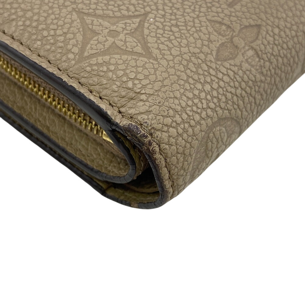 Louis Vuitton Tri-Fold Wallet M80152 Leather Beige Portefeuille Monogram Ann Platt Claire Women