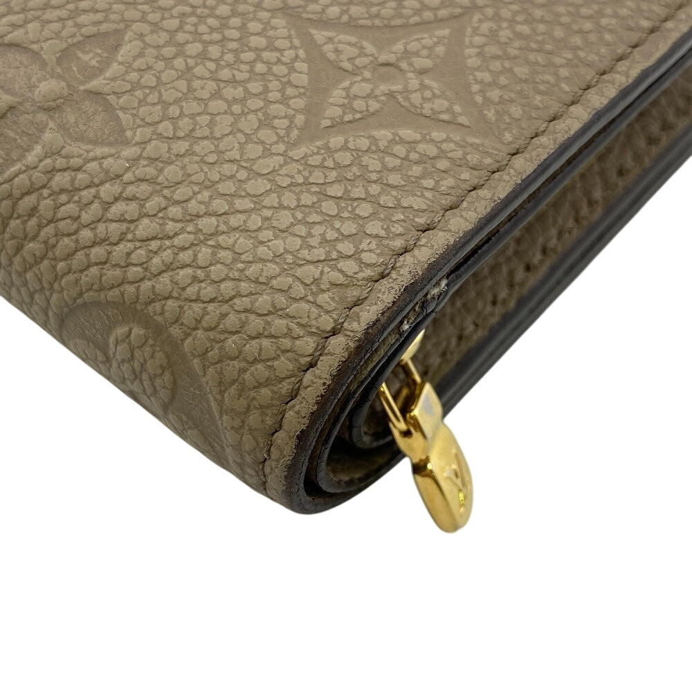 Louis Vuitton Tri-Fold Wallet M80152 Leather Beige Portefeuille Monogram Ann Platt Claire Women
