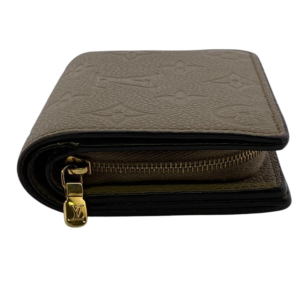 Louis Vuitton Tri-Fold Wallet M80152 Leather Beige Portefeuille Monogram Ann Platt Claire Women