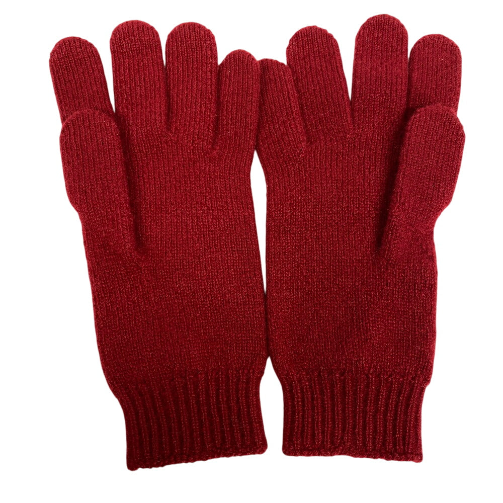 Hermes Gloves Cashmere, Wool Red Studs Darling M
