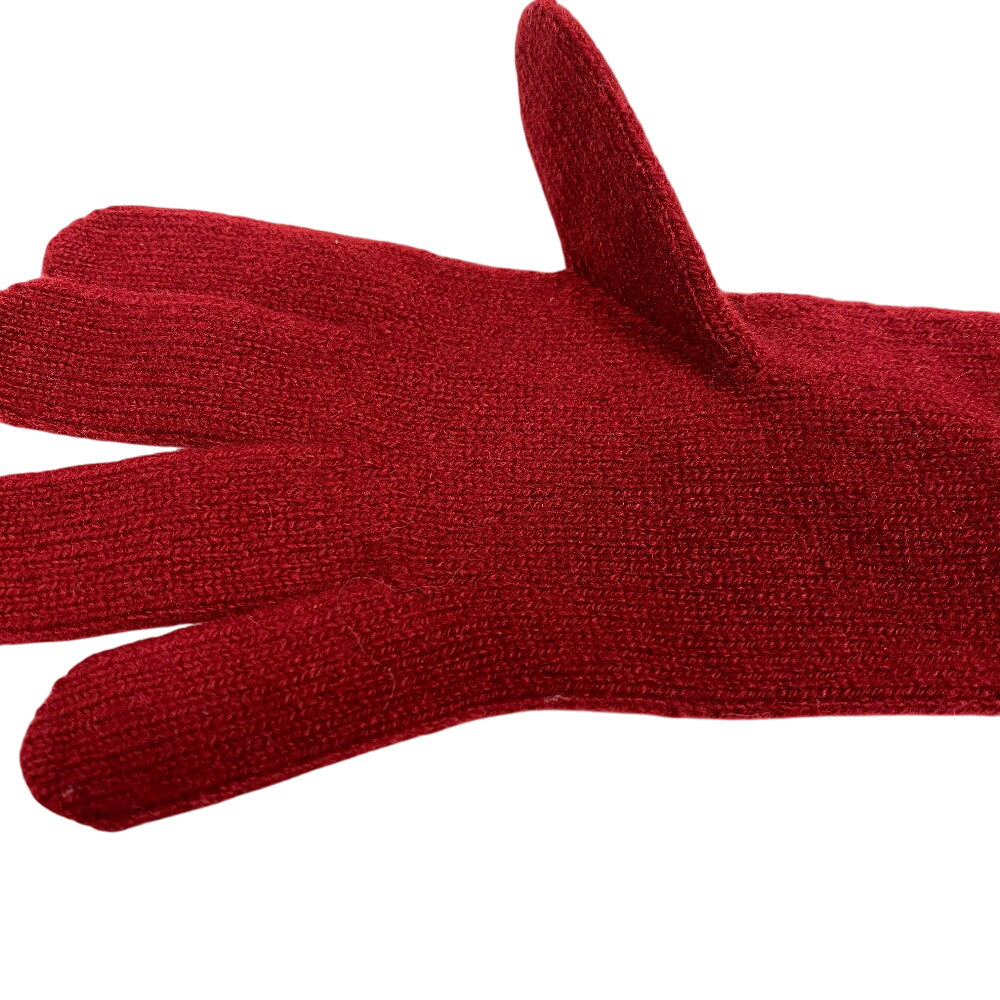 Hermes Gloves Cashmere, Wool Red Studs Darling M