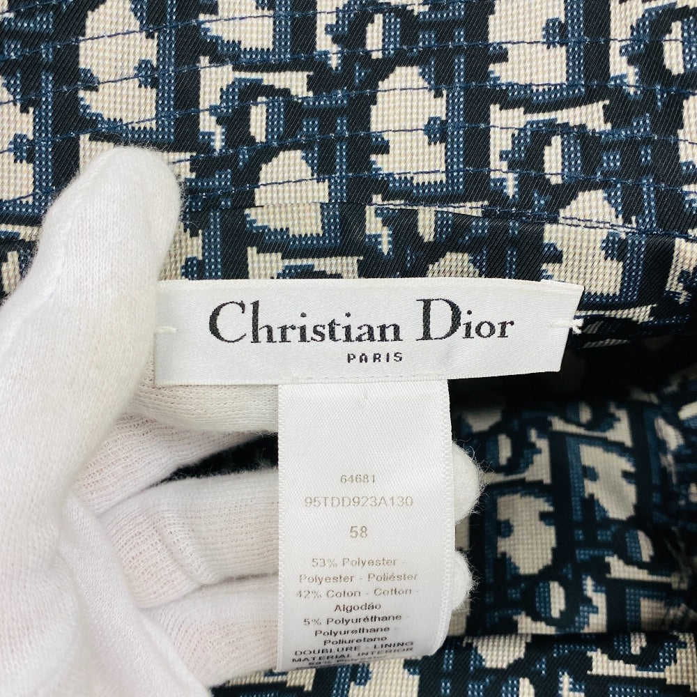 Christian Dior Other Hats 95Tdd923A130 Polyester, Cotton Navy Reversible Bucket Hat Teddy D Oblique