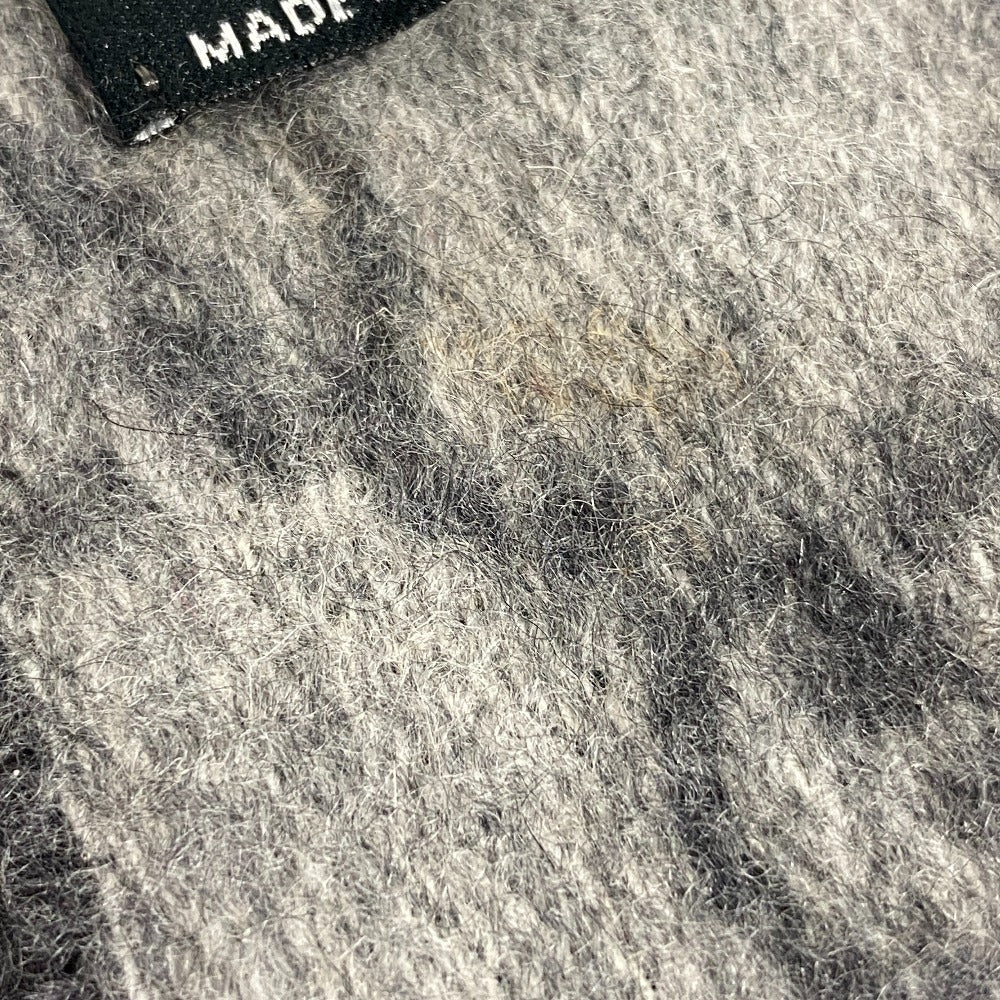 Gucci Scarf Cashmere Gray Gg Pattern Women(Unisex)