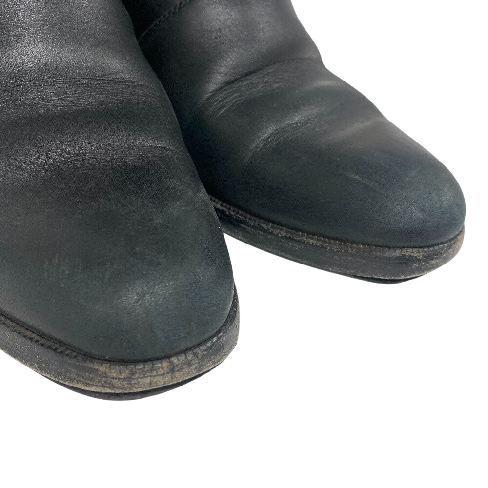 Hermes Boots Leather Black Frenchie Women 35 1/2