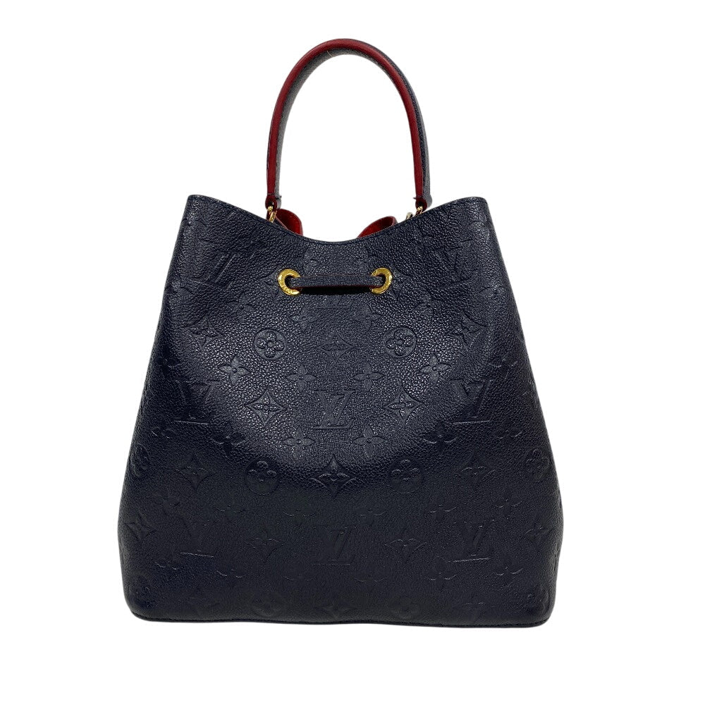 Louis Vuitton Shoulder Bag M45306 Leather Navy Monogram Ann Platt Neonoe