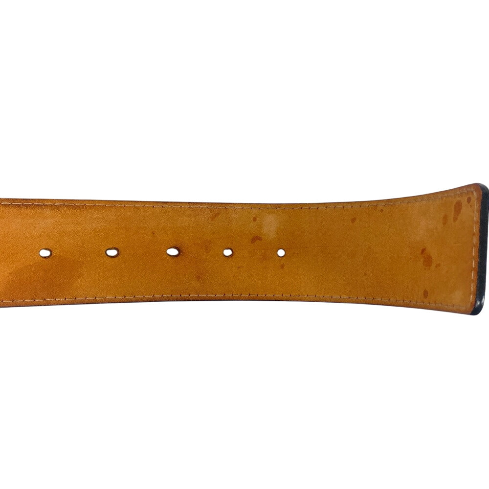 Louis Vuitton Belt M6812Q Leather Black Jeans Belt Santur Mens 90/36