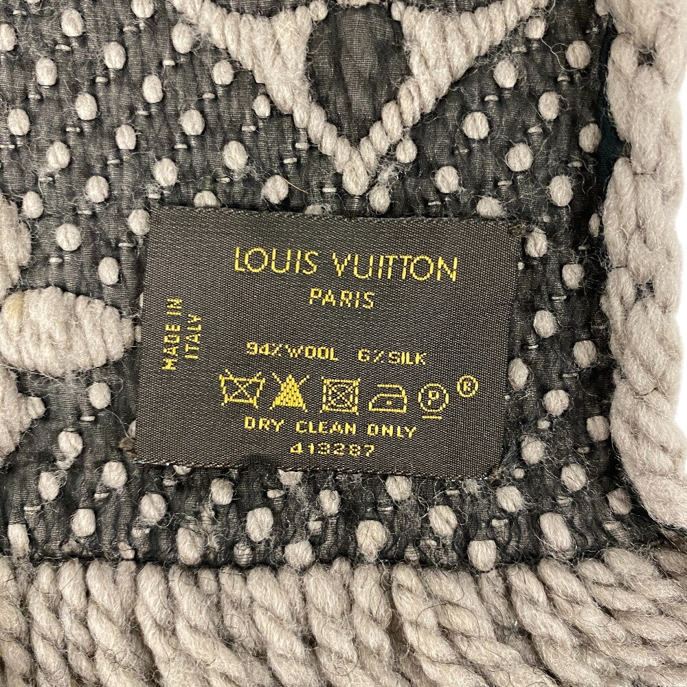 Louis Vuitton Scarf M72242 Wool, Silk Gray Escalp Logo Mania Women(Unisex)