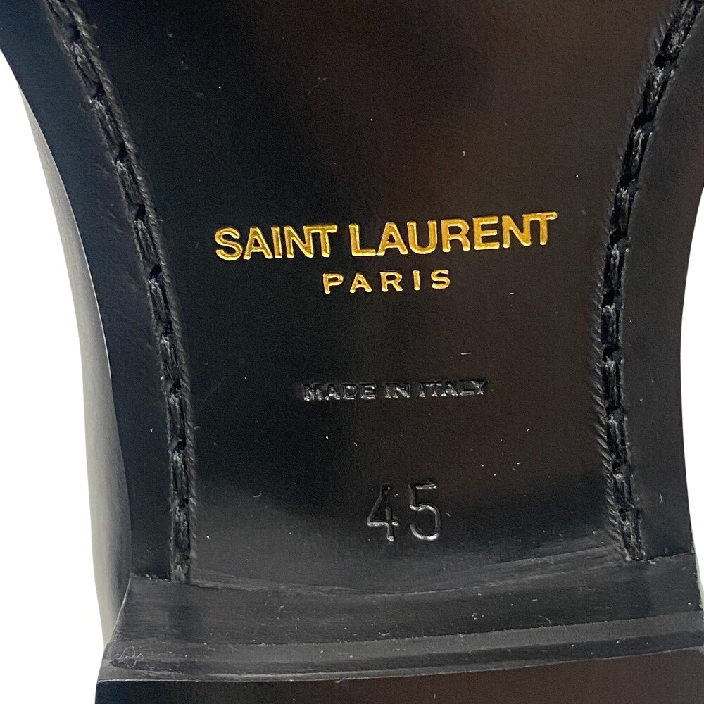 Saint Laurent Paris Boots 592438 Leather Black Side Gore Boots Mens 45