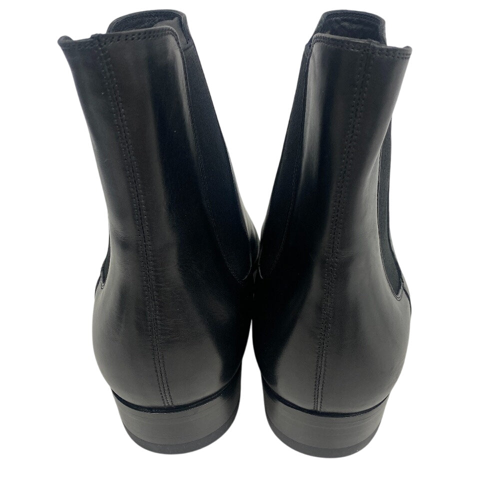 Saint Laurent Paris Boots 592438 Leather Black Side Gore Boots Mens 45