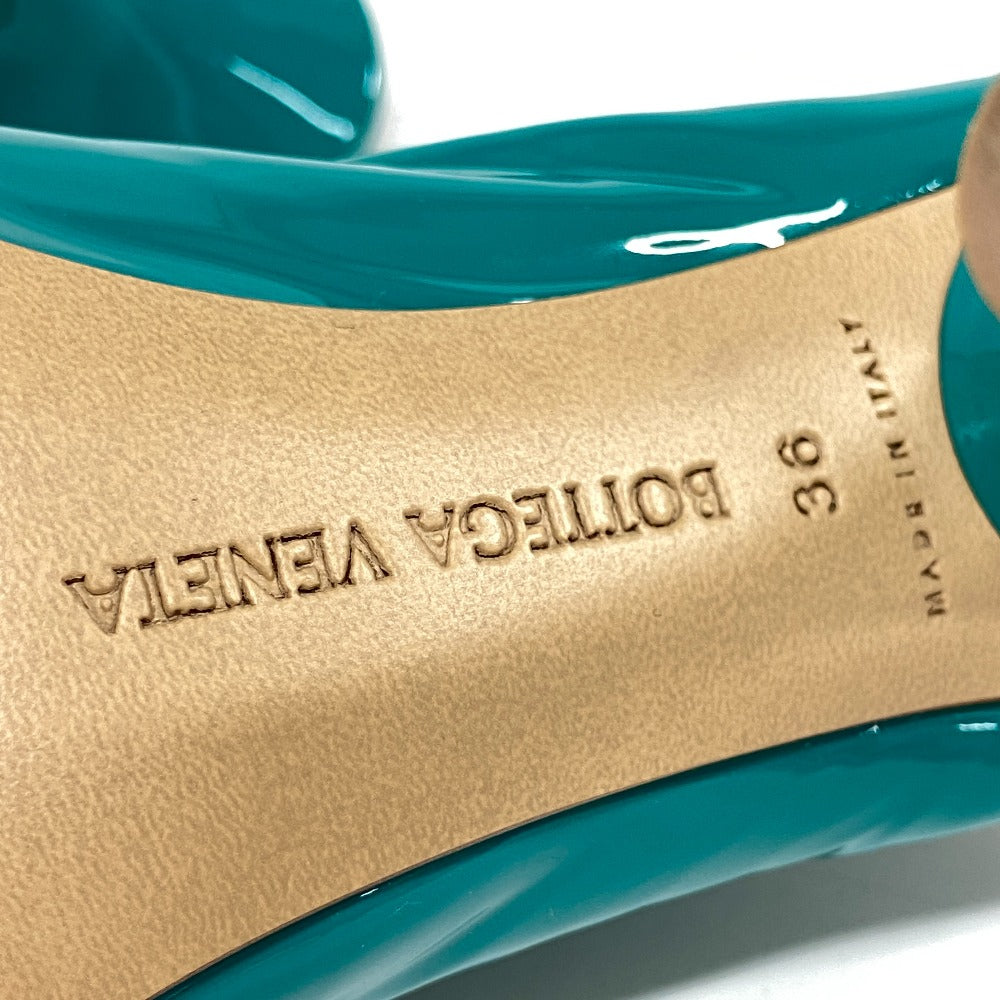 Bottegaveneta Pumps Patent Leather Green Mule Women 36