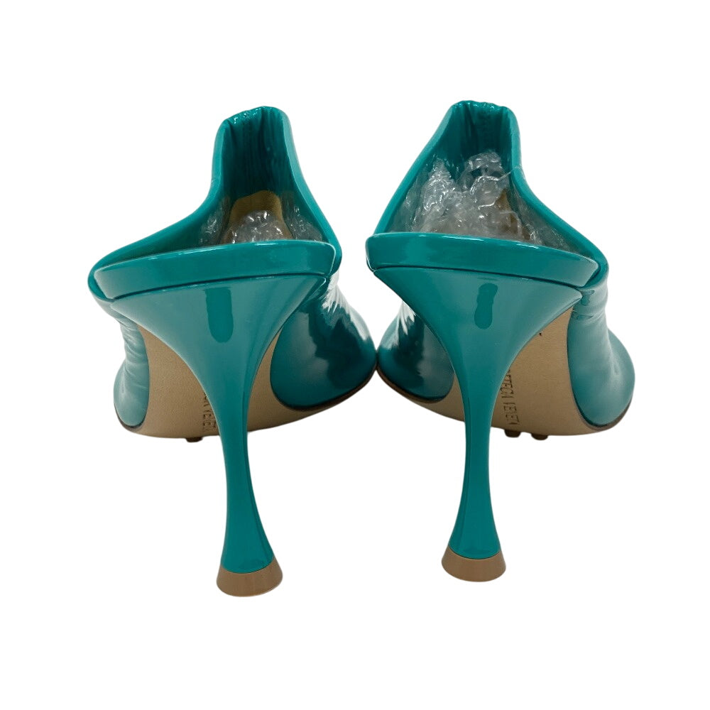 Bottegaveneta Pumps Patent Leather Green Mule Women 36