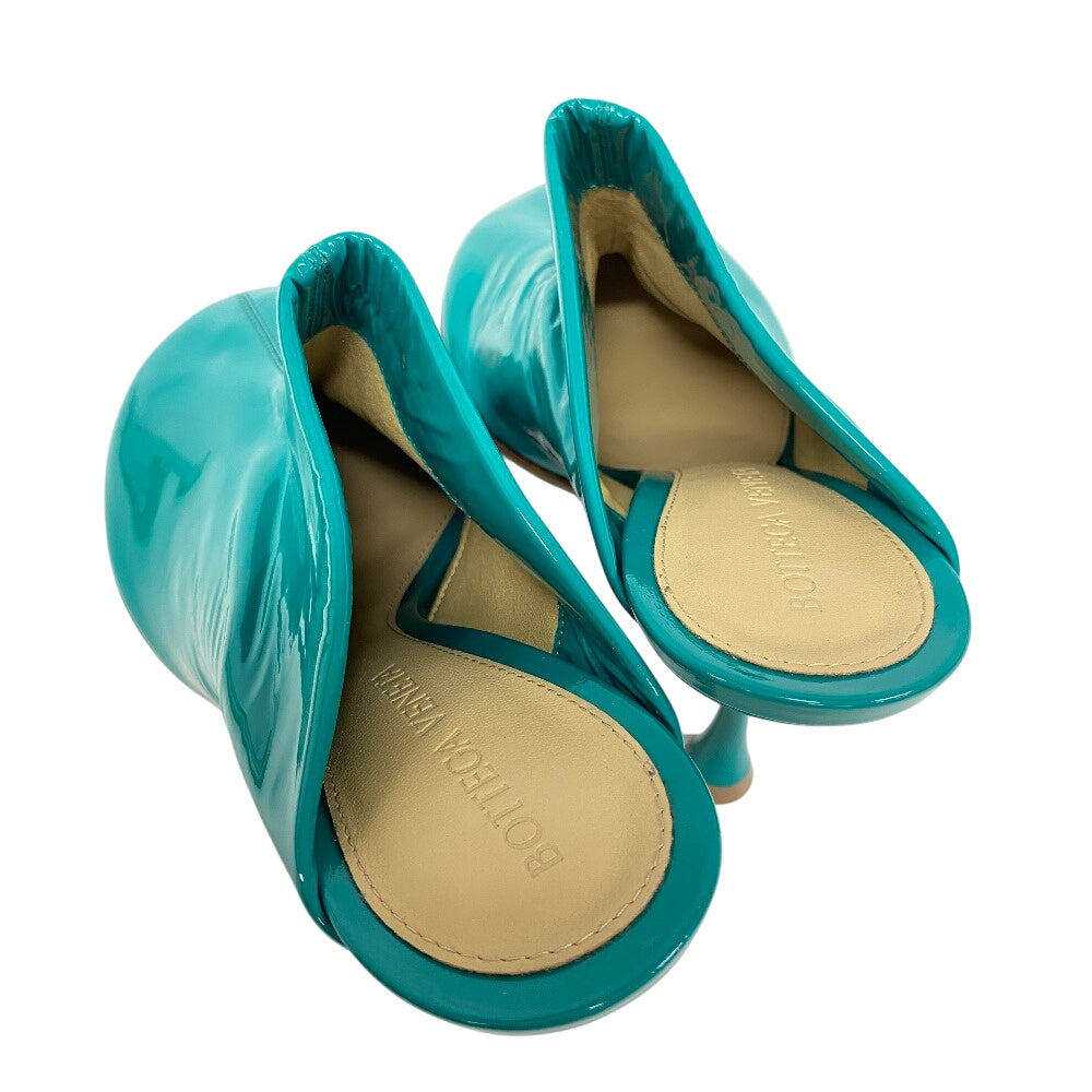 Bottegaveneta Pumps Patent Leather Green Mule Women 36