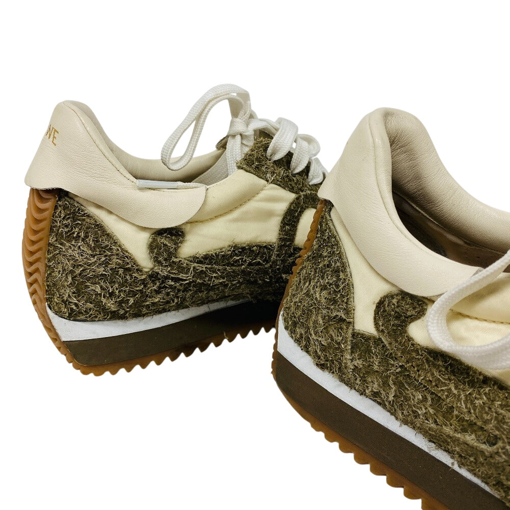 Loewe Sneakers 592310 Suede, Fabric Beige Flow Runner Mens 40