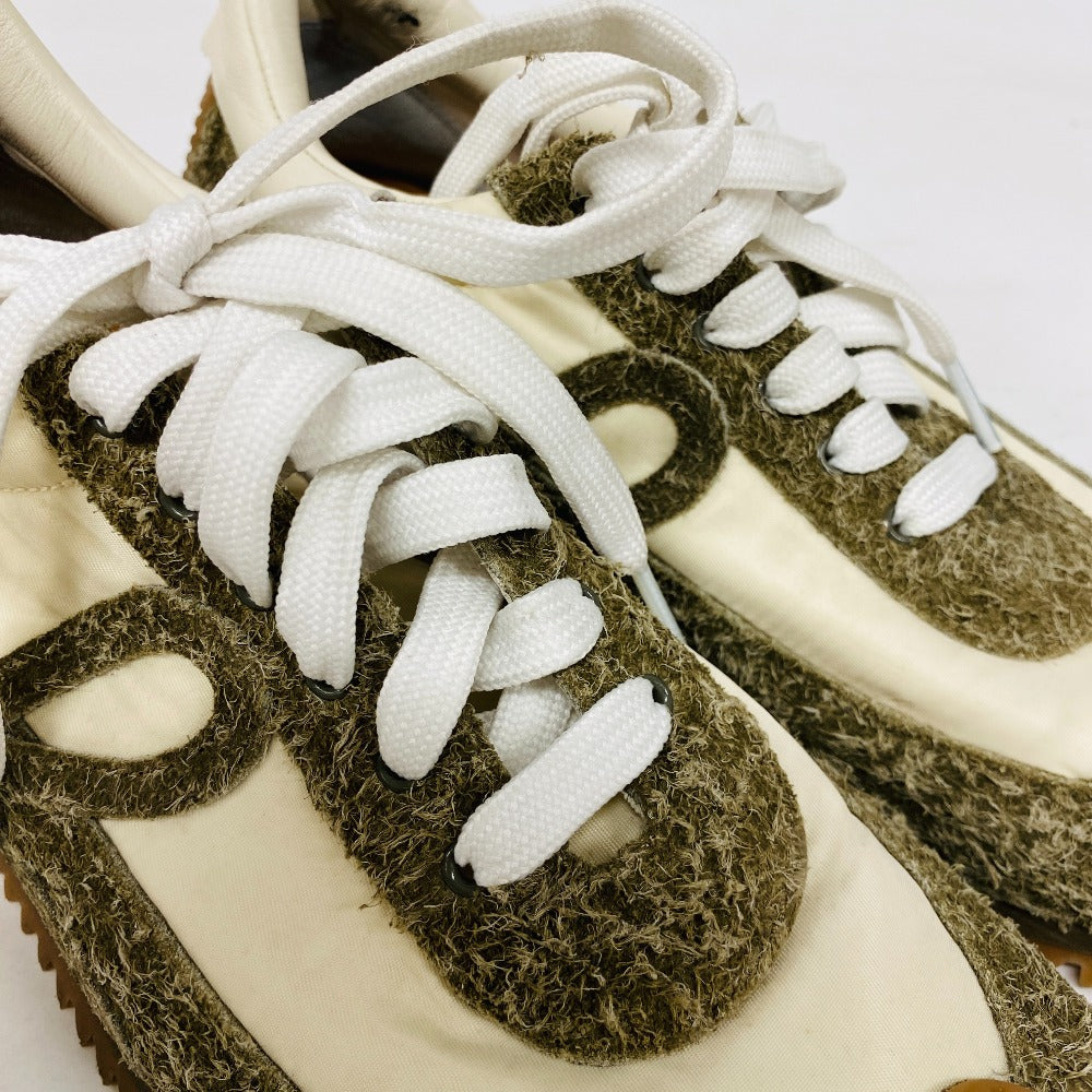 Loewe Sneakers 592310 Suede, Fabric Beige Flow Runner Mens 40