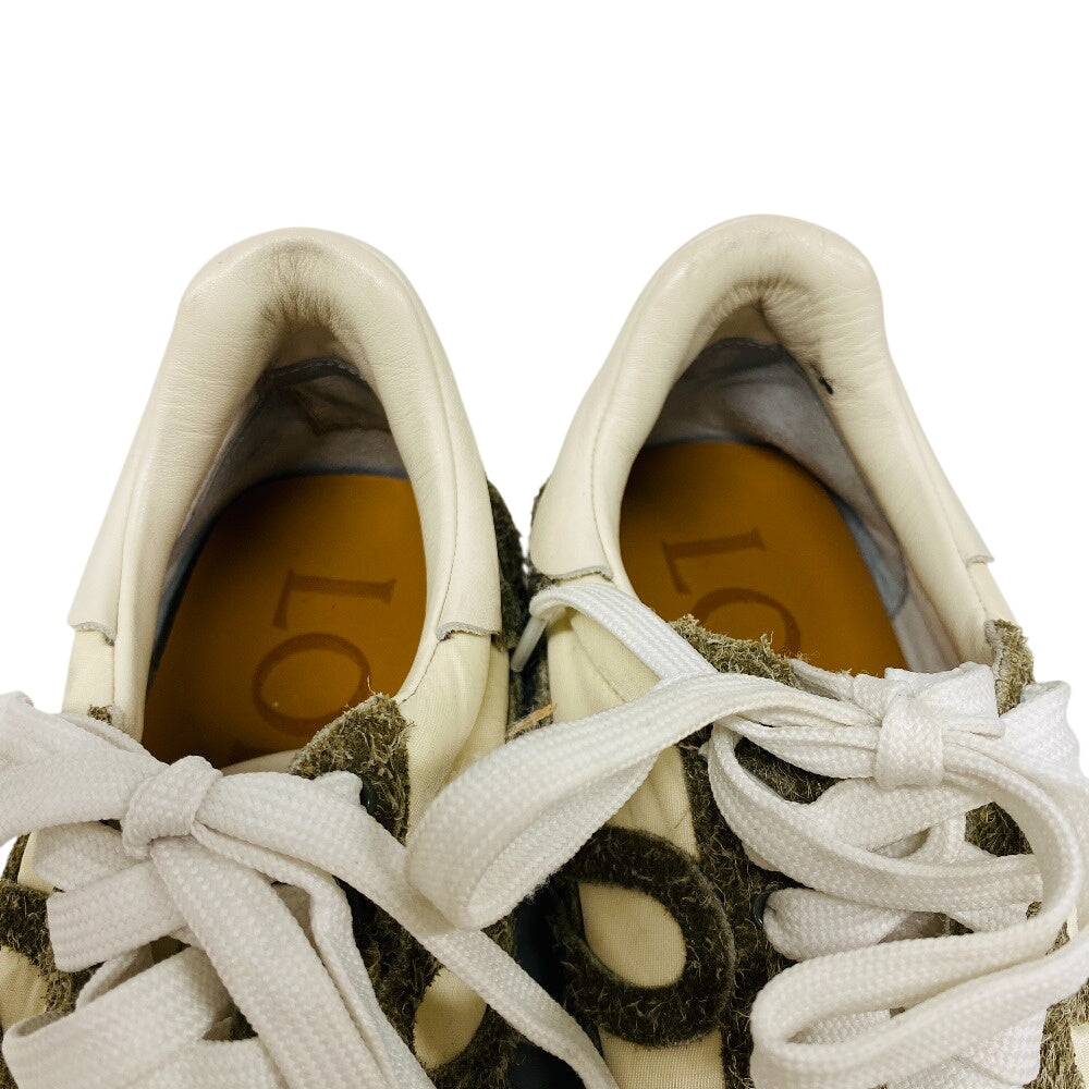 Loewe Sneakers 592310 Suede, Fabric Beige Flow Runner Mens 40