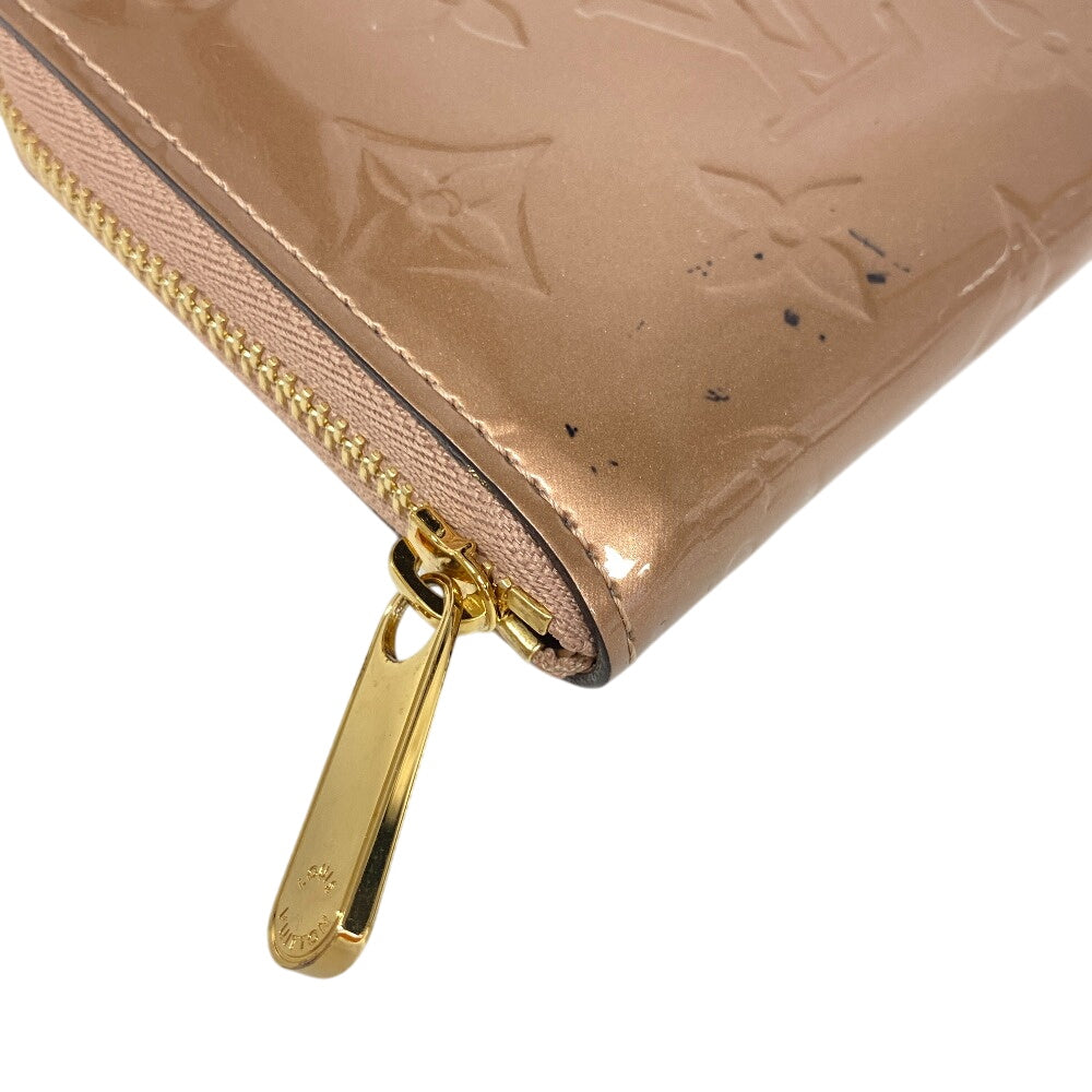 Louis Vuitton Coin Case M90601 Vernis Beige Zip Around Monogram Vernis Zip Around Purse Women