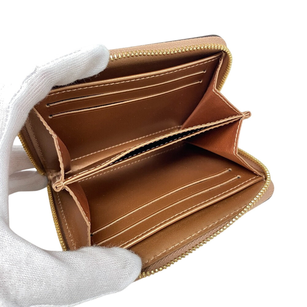 Louis Vuitton Coin Case M90601 Vernis Beige Zip Around Monogram Vernis Zip Around Purse Women