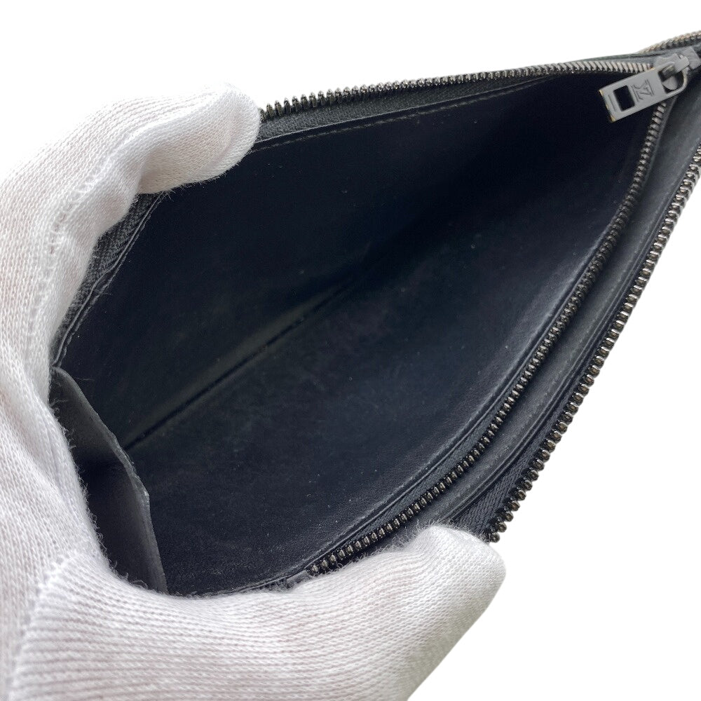 Louis Vuitton Long Wallet Purse M81743 Leather Black Lv Aerogram Zippy Wallet Vertical Women