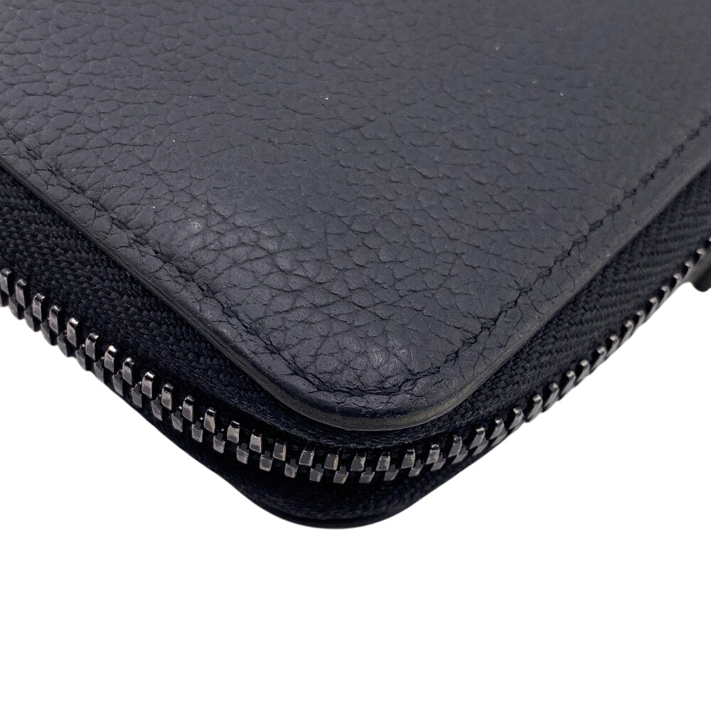 Louis Vuitton Long Wallet Purse M81743 Leather Black Lv Aerogram Zippy Wallet Vertical Women