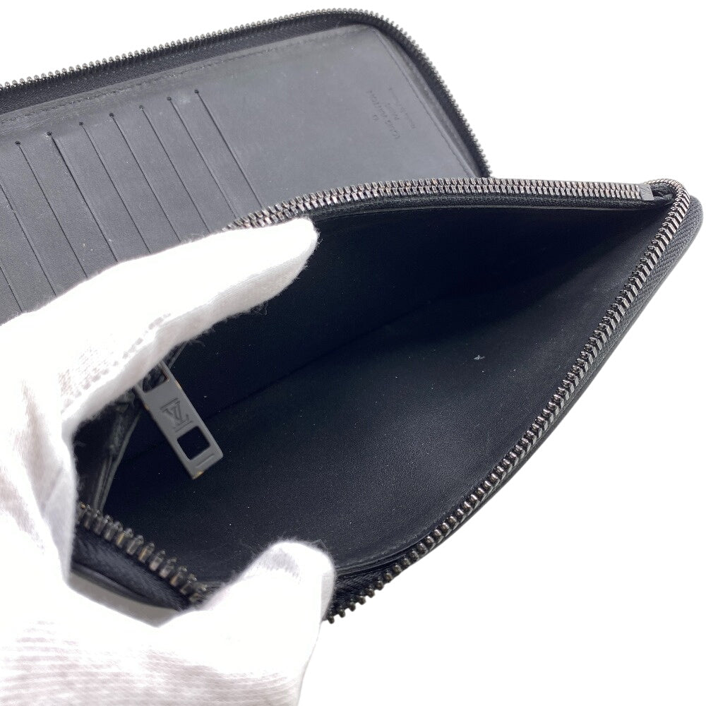Louis Vuitton Long Wallet Purse M81743 Leather Black Lv Aerogram Zippy Wallet Vertical Women