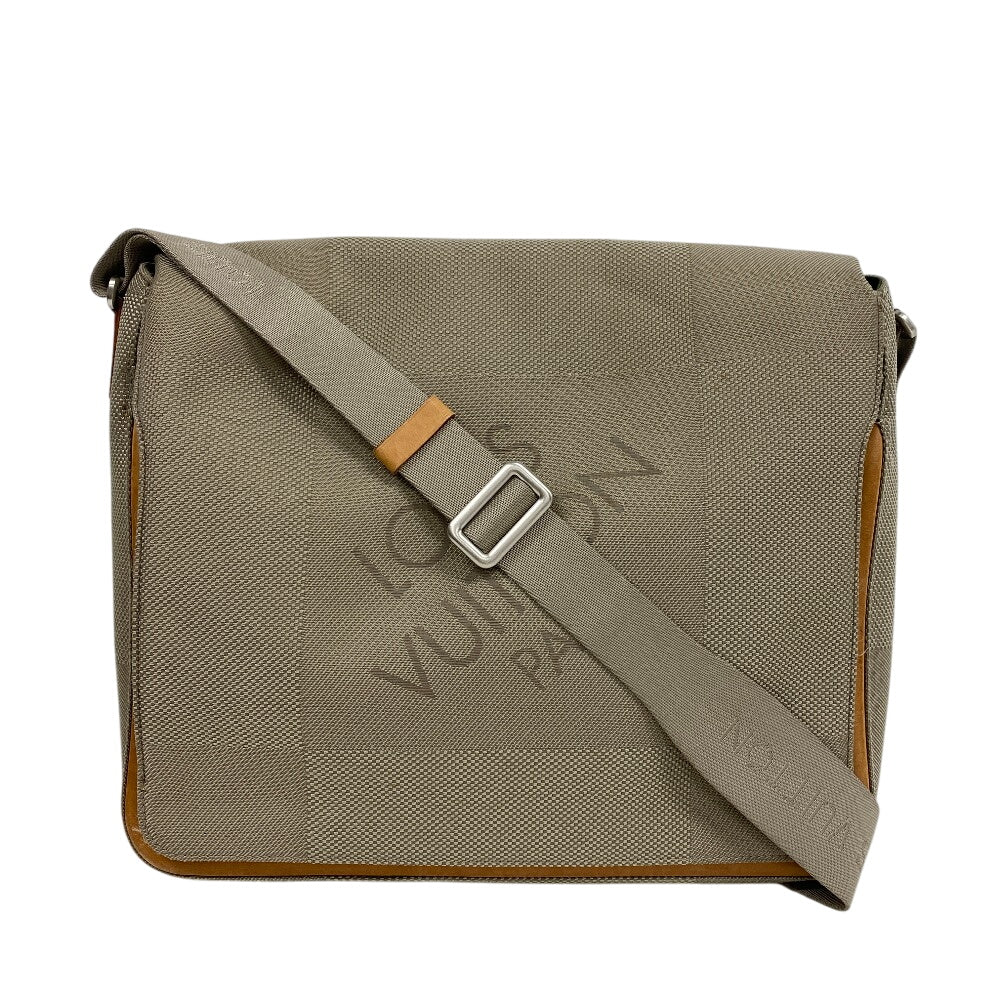 Louis Vuitton Messenger Bag M93030 Nylon Khaki Damier Jean Messier Mens