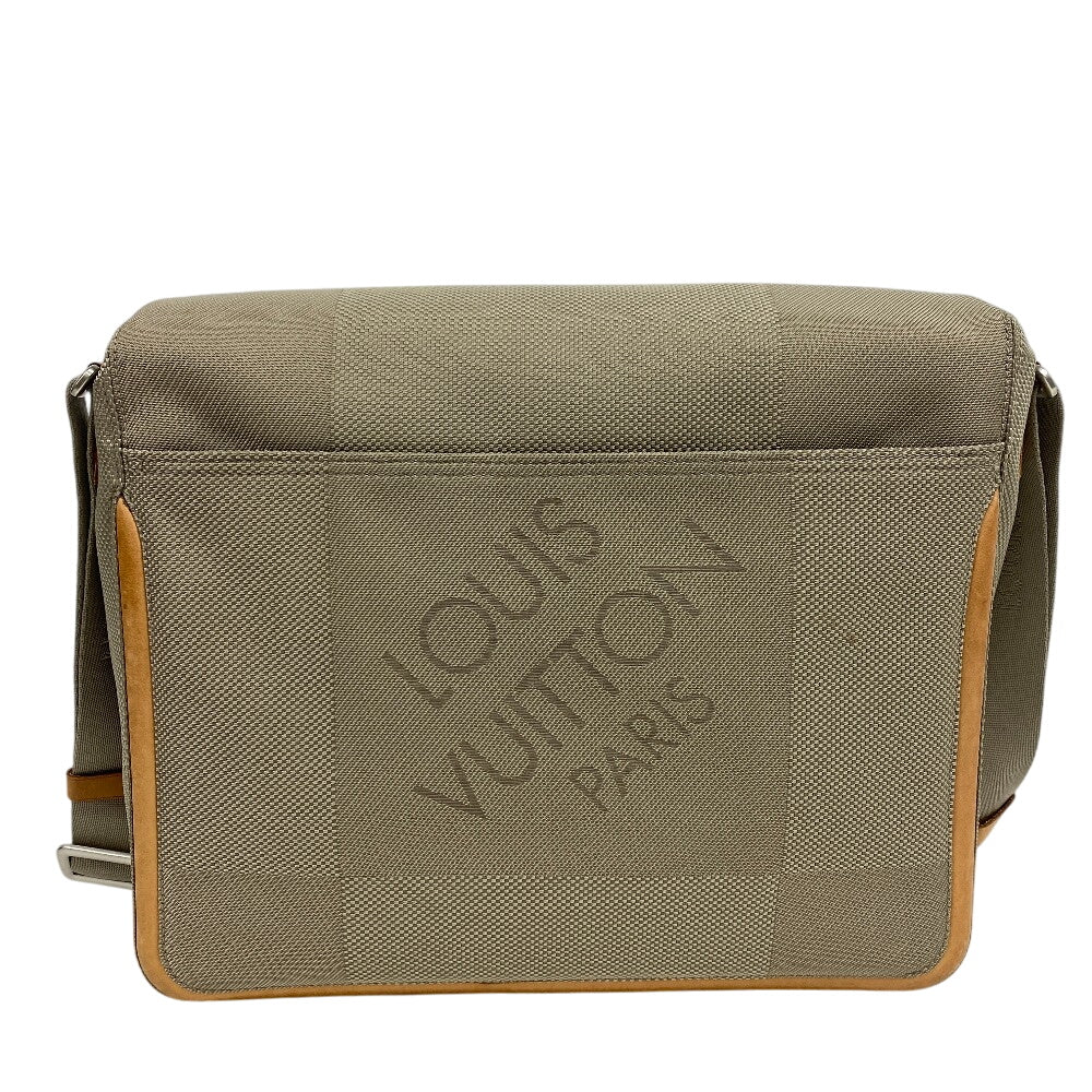 Louis Vuitton Messenger Bag M93030 Nylon Khaki Damier Jean Messier Mens