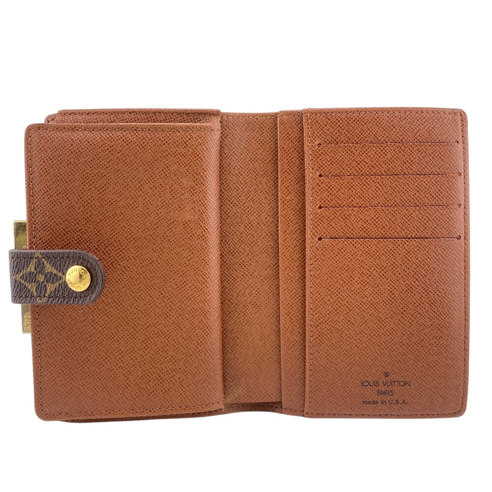Louis Vuitton Bifold Wallet M61674 Leather Brown Purse Portefeuille Monogram Viennois Made In Usa