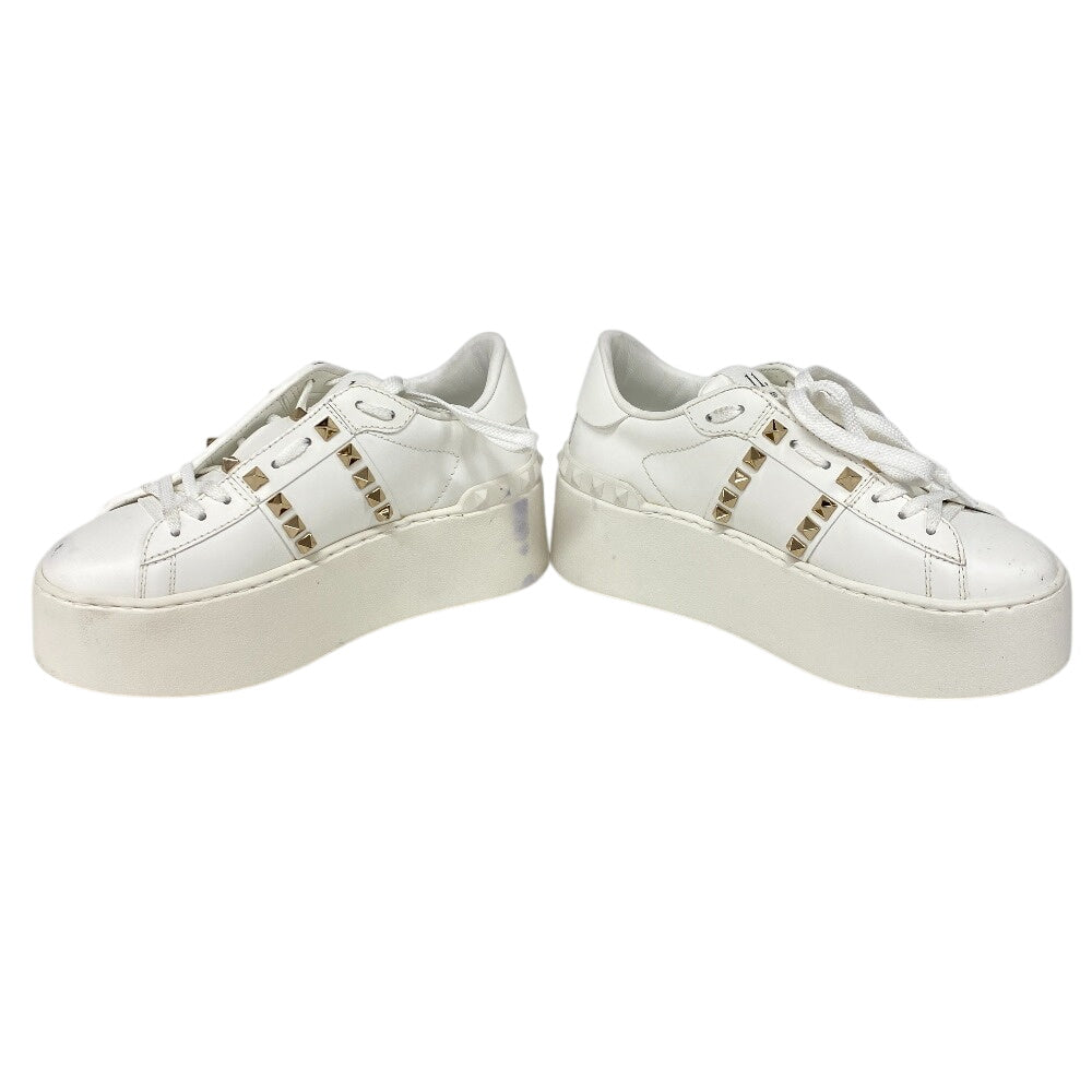 Valentino Garavani Sneakers Leather White Rock Studs Women 34