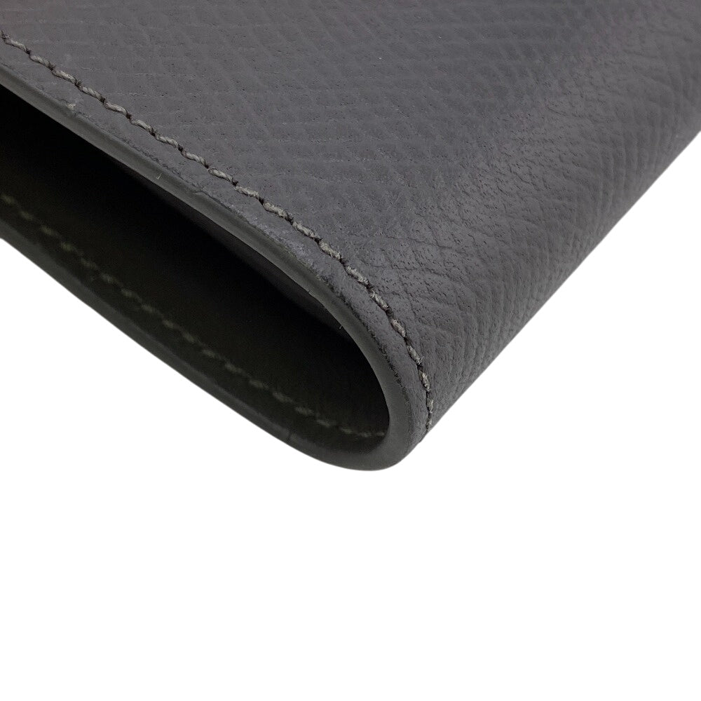 Celine Bifold Wallet Leather Gray Small Strap Wallet Women