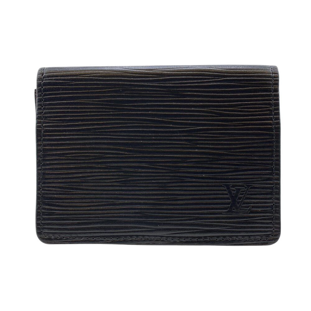Louis Vuitton Card Case M62292 Leather Brown Name Card Holder Epi Amberop Cult De Visit Women
