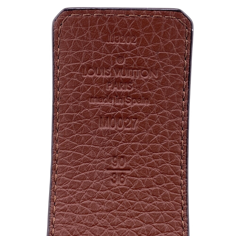Louis Vuitton Belt M0027 Taurillon Clemence Navy Lv Tilt Reverse