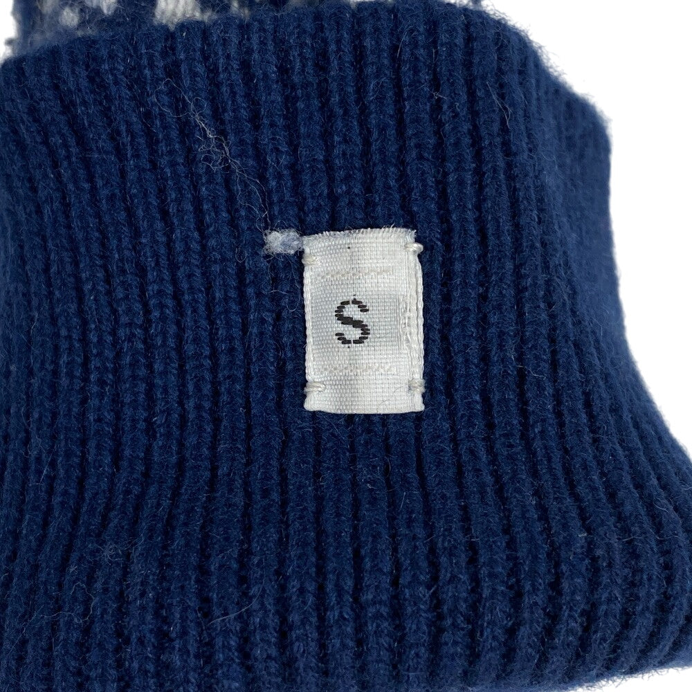 Hermes Gloves Cashmere Navy Glove Jacquard H Women S
